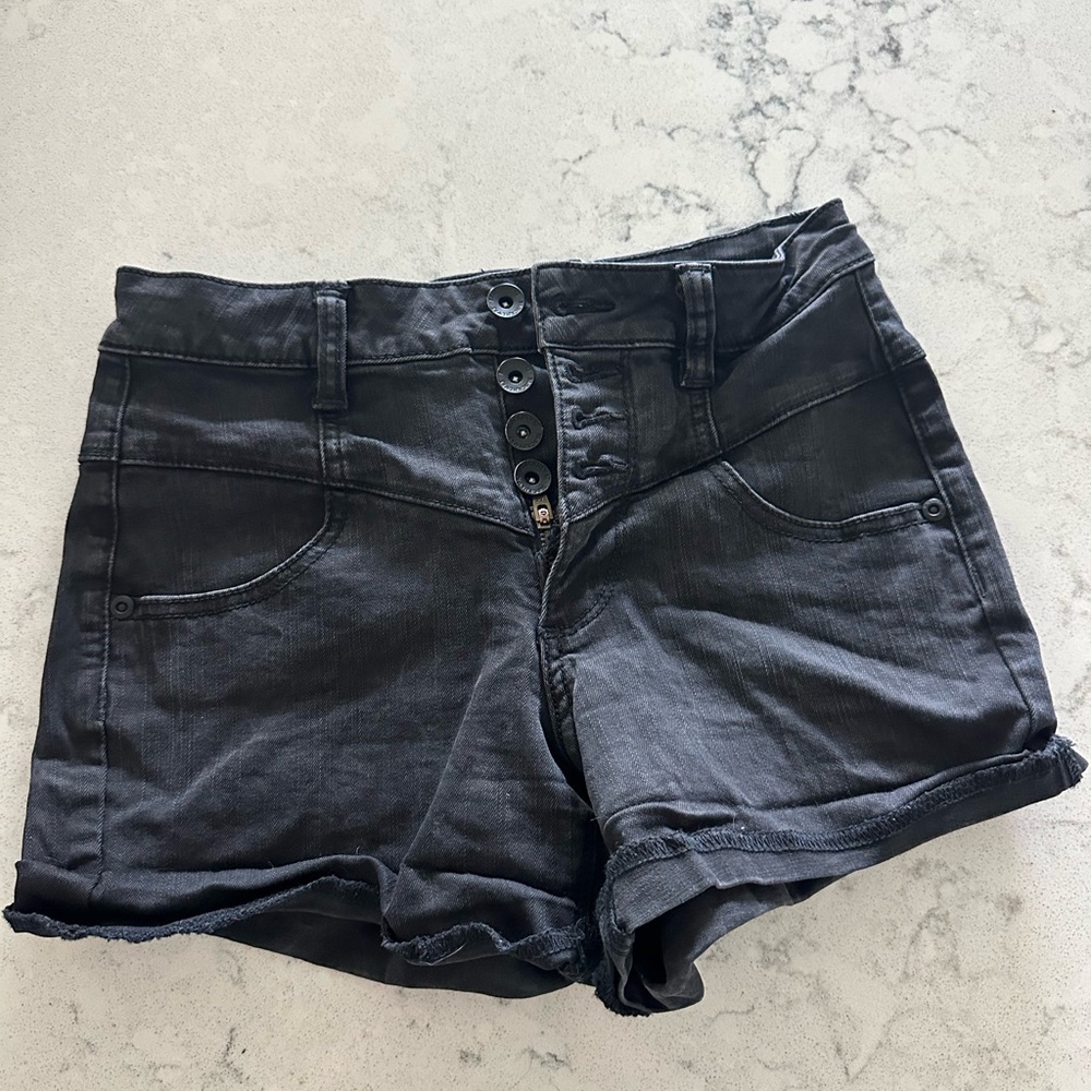 Blackheart High Waist Black Shorts